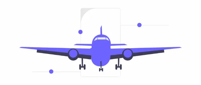 Aircraft vector illustration representing flight delays and cancellations
